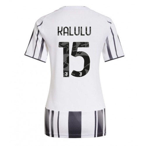 Juventus Pierre Kalulu #15 Hjemmebanetrøje Dame 2025-26 Kort ærmer Juventus Pierre Kalulu #15 Hjemmebanetrøje Dame 2025-26 Kort ærmer